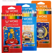 مداد رنگی 12 عددی  مقوا وک WOK