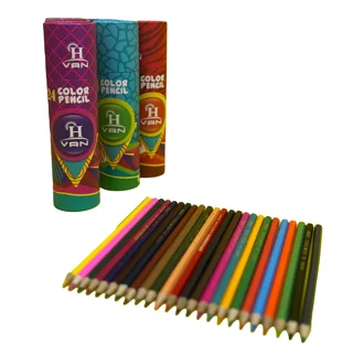مداد رنگی استوانه 24 عددی HVAN